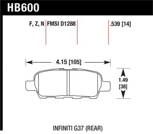 Nissan Rogue Brake Pads - Hawk Performance - Performance Ceramic - `08-`10
